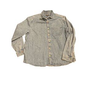 Express‎ Mens Denim Button-Down Shirt L Shacket Mens